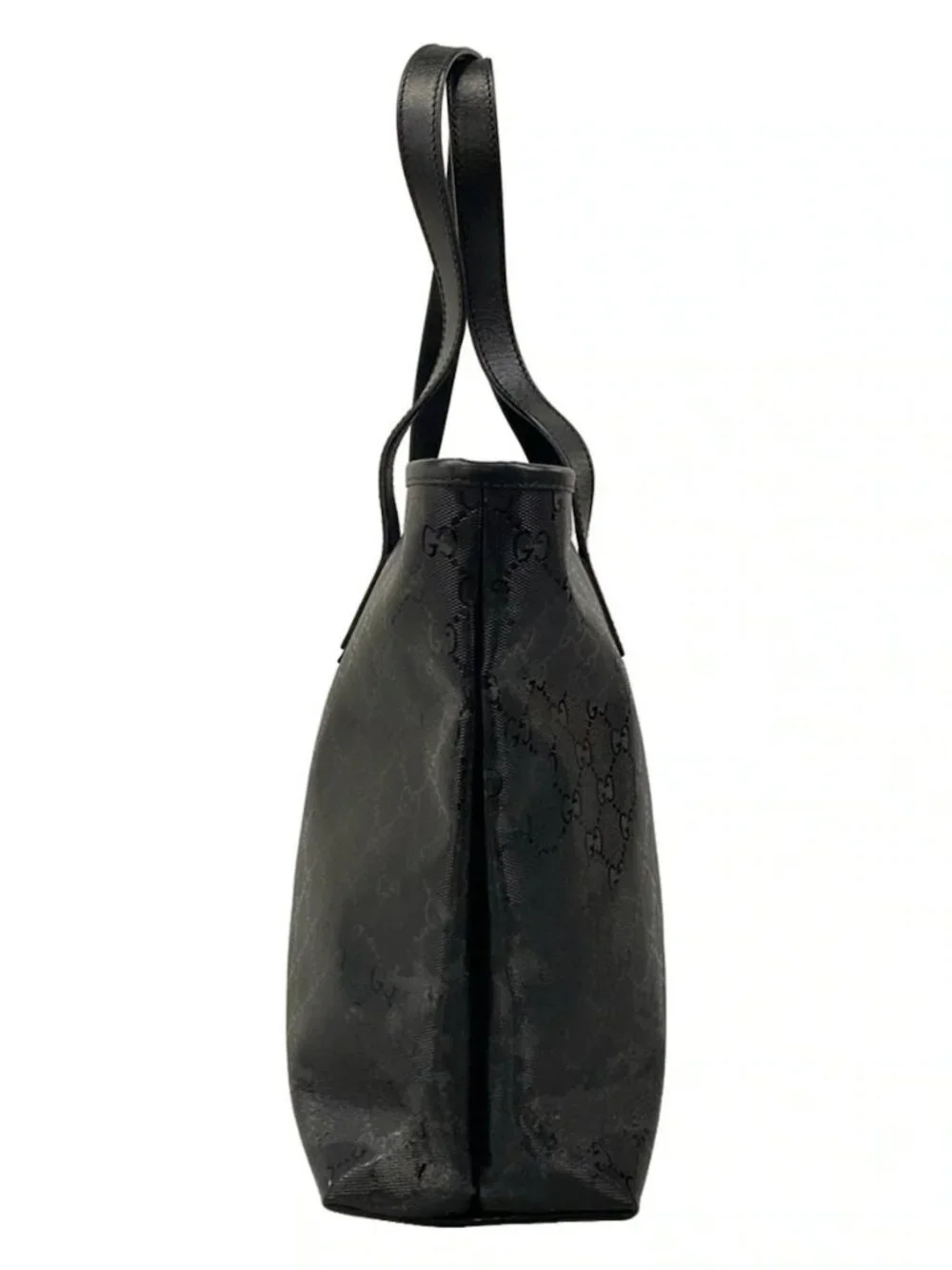 GUCCI Imprime 211137 Black PVC Leather Shoulder Bag - Picture 6 of 15
